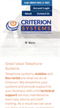 Mobile Screenshot of criterionsystems.co.uk