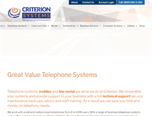 Tablet Screenshot of criterionsystems.co.uk